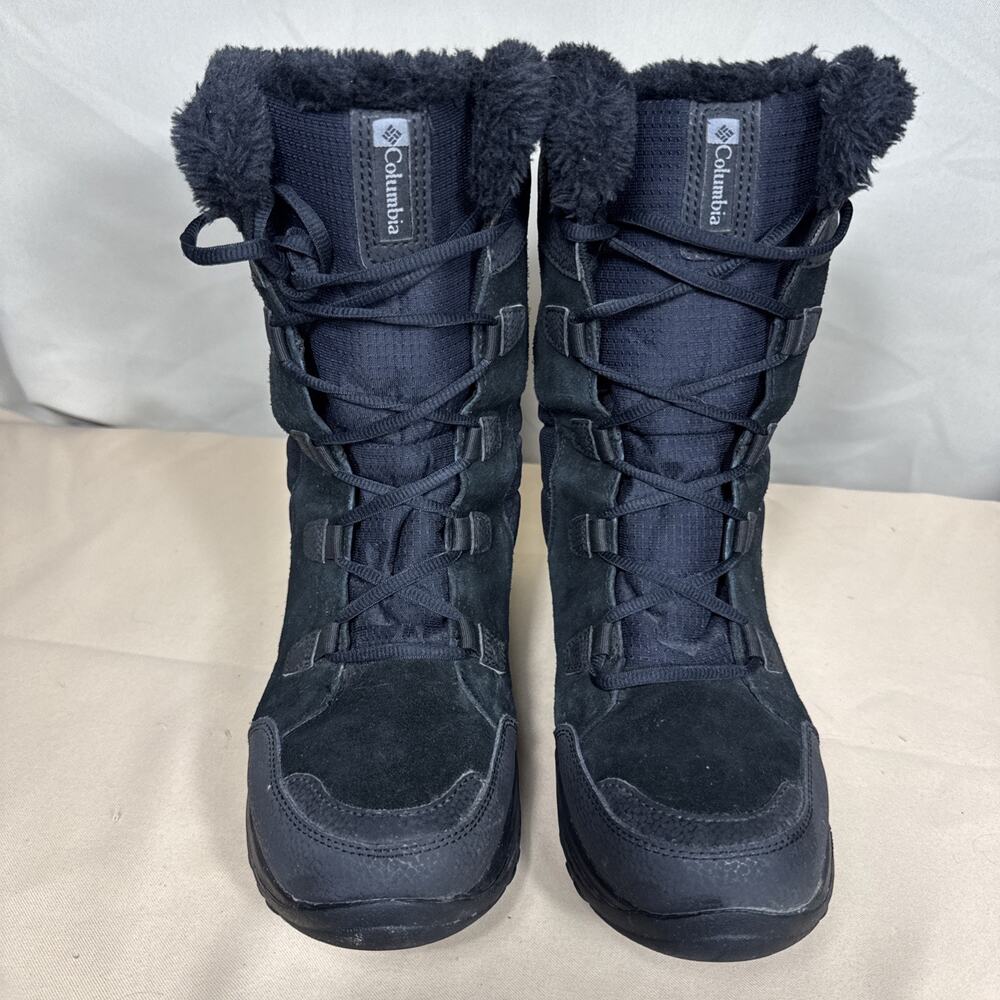Columbia Black Winter Snow Boots Ice Maiden II Waterproof Faux Fur Women’s 11